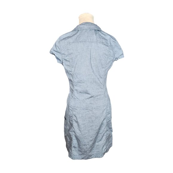 Arcteryx Light Grey Short Sleeve Collared Dress Sz 8 - Picture 3 of 8